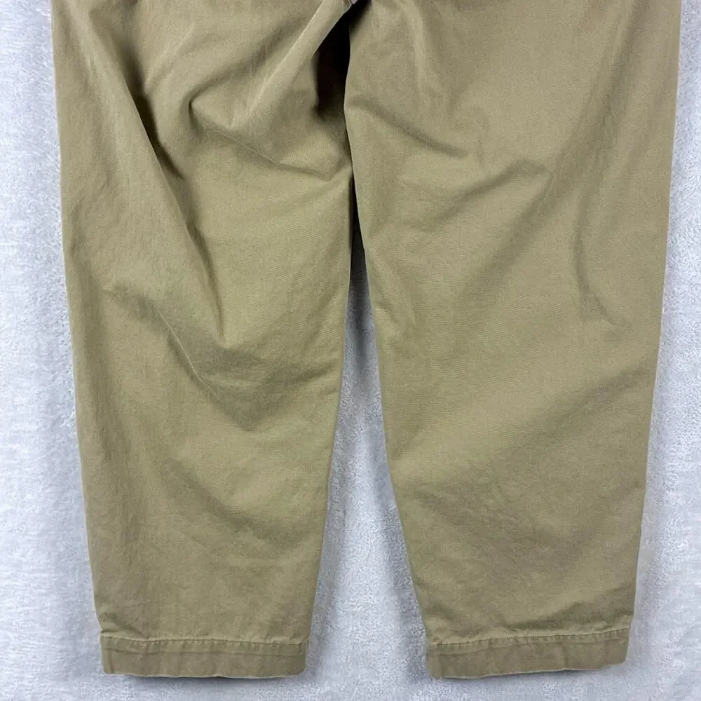 Polo Ralph Lauren Pants Men 38x31 Beige Twill Field Chino Pleated Preppy Classic